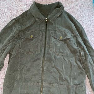Mossimo Navy Green Zip Up Jacket